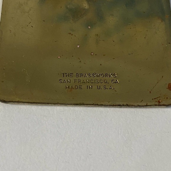 Vintage 80s California Lottery Ticket Brass Brassworks Keychain Made in … - Picture 3 of 3